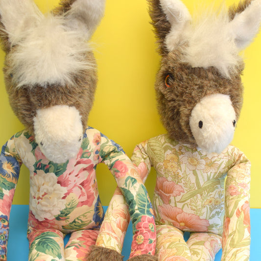 Vintage 1980s Donkeys - Sanderson Fabric by Pineapple Retro