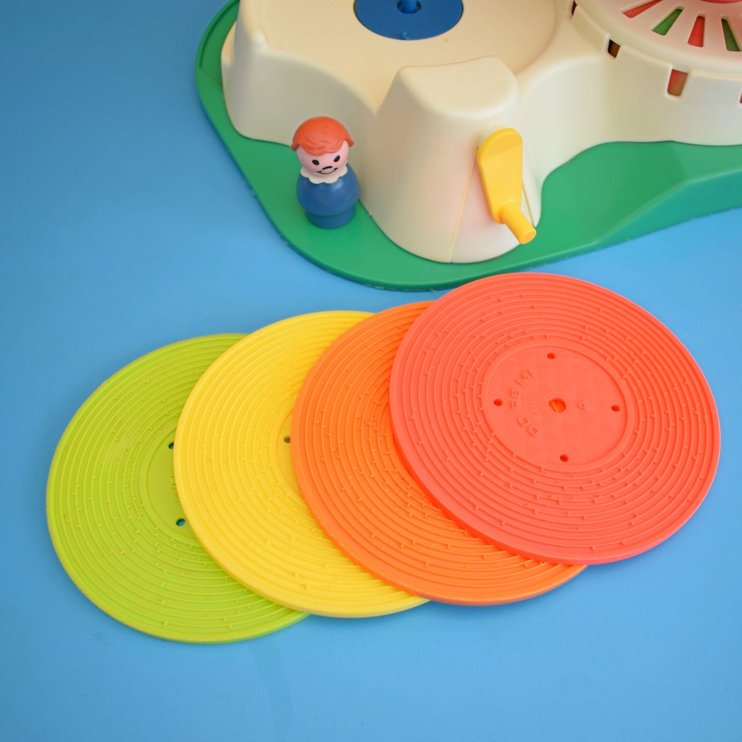 Vintage 1980s Fisher Price - Carousel Record Player .