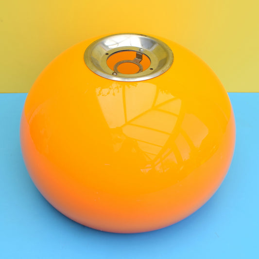 Vintage 1970s Mushroom Light Shade - Guzzini Style - Orange by Pineapple Retro