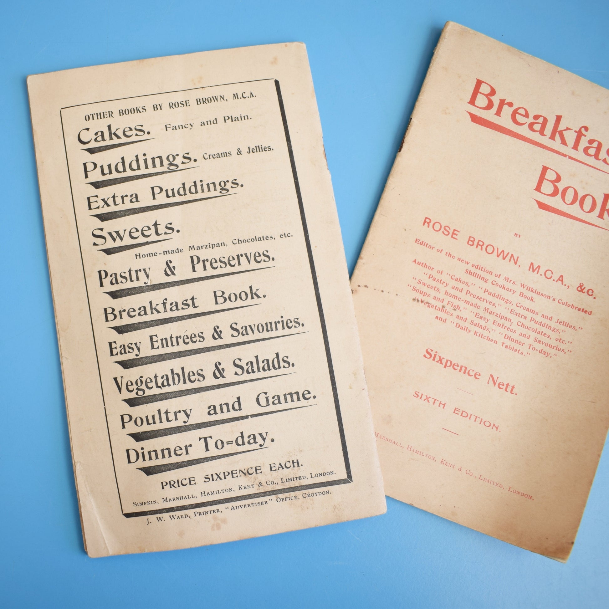 Vintage 1920s / 1930s Recipe Book Selection by Vintage