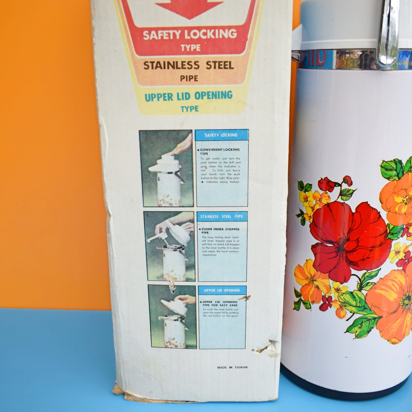 Vintage 1970s Air Pump Flask - Boxed . by Pineapple Retro