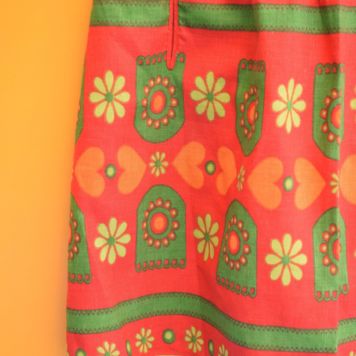 Vintage 1970s M&S Half Apron - Flower Power