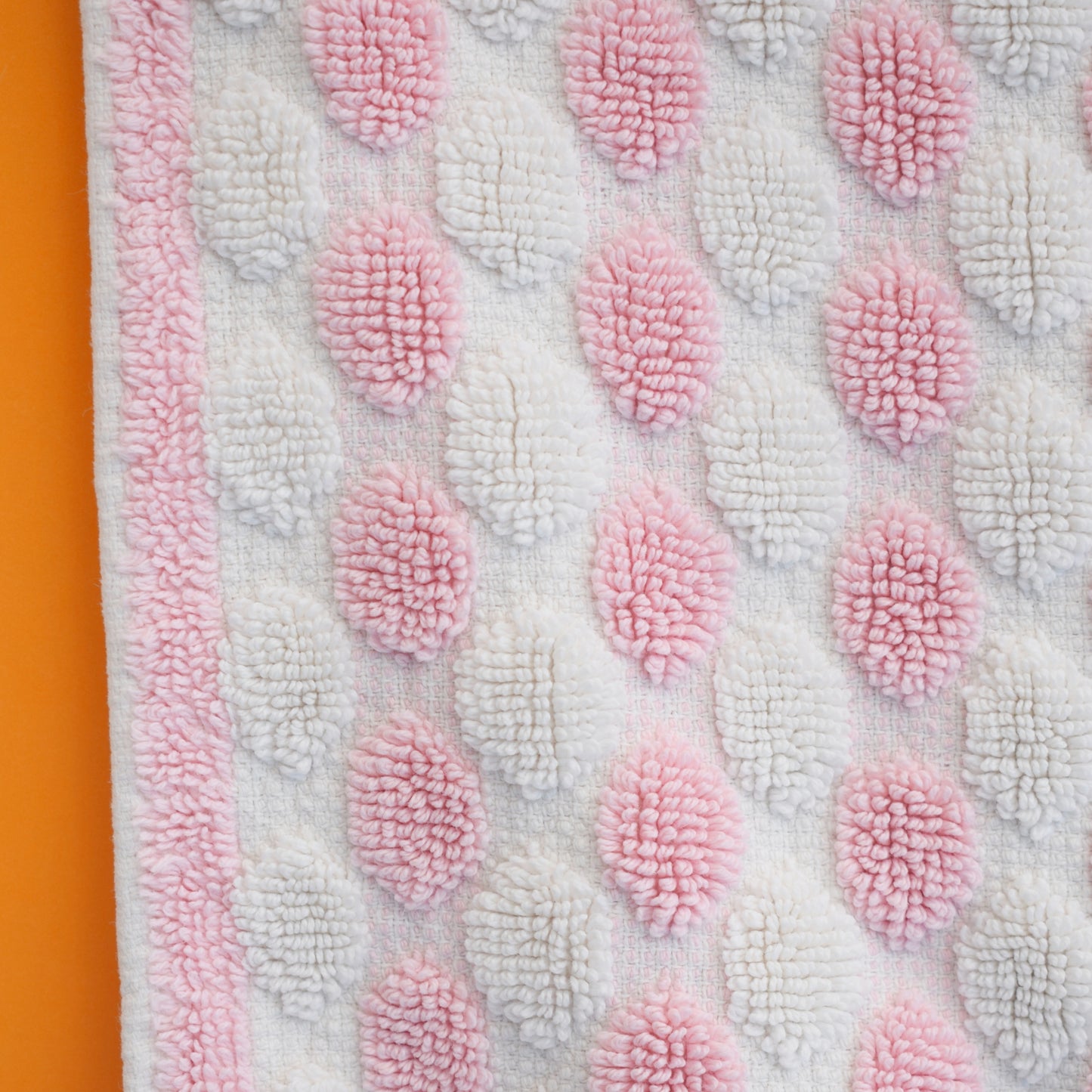 Vintage 1960s Cotton Hand Towel - Pink