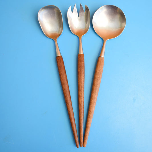 Vintage 1960s Stylish Teak Servers - Norway by Vintage