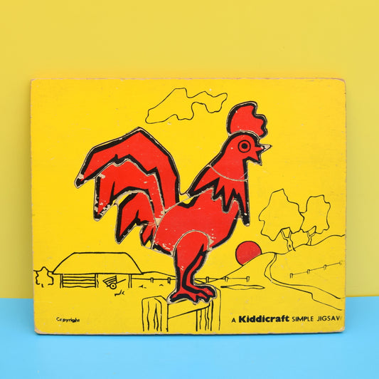 Vintage 1970s Wooden Jigsaw Puzzle - by Kiddicraft - Cockrell by Pineapple Retro