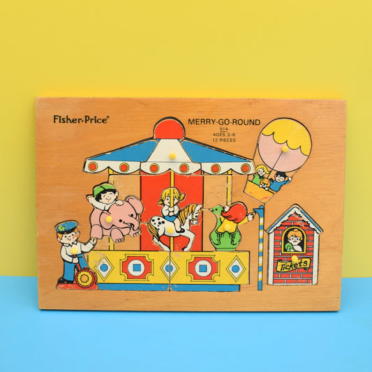 Vintage 1970s Wooden Jigsaw Puzzle - by Fisher Price by Pineapple Retro