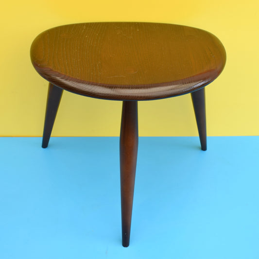 Vintage 1970s Ercol Pebble Table - Elm & Beech - Smallest