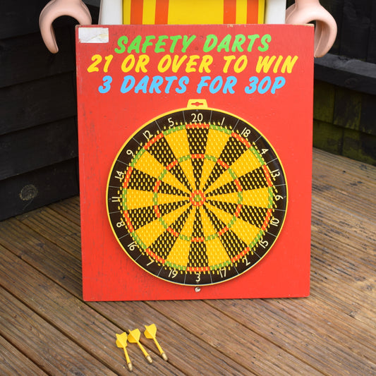 Vintage 1990s Safety Dart Board - Fairground Man Cave