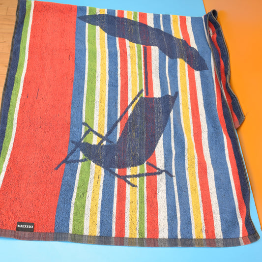 Vintage 1970s Cotton Towel Pair- Pockets by Pineapple Retro