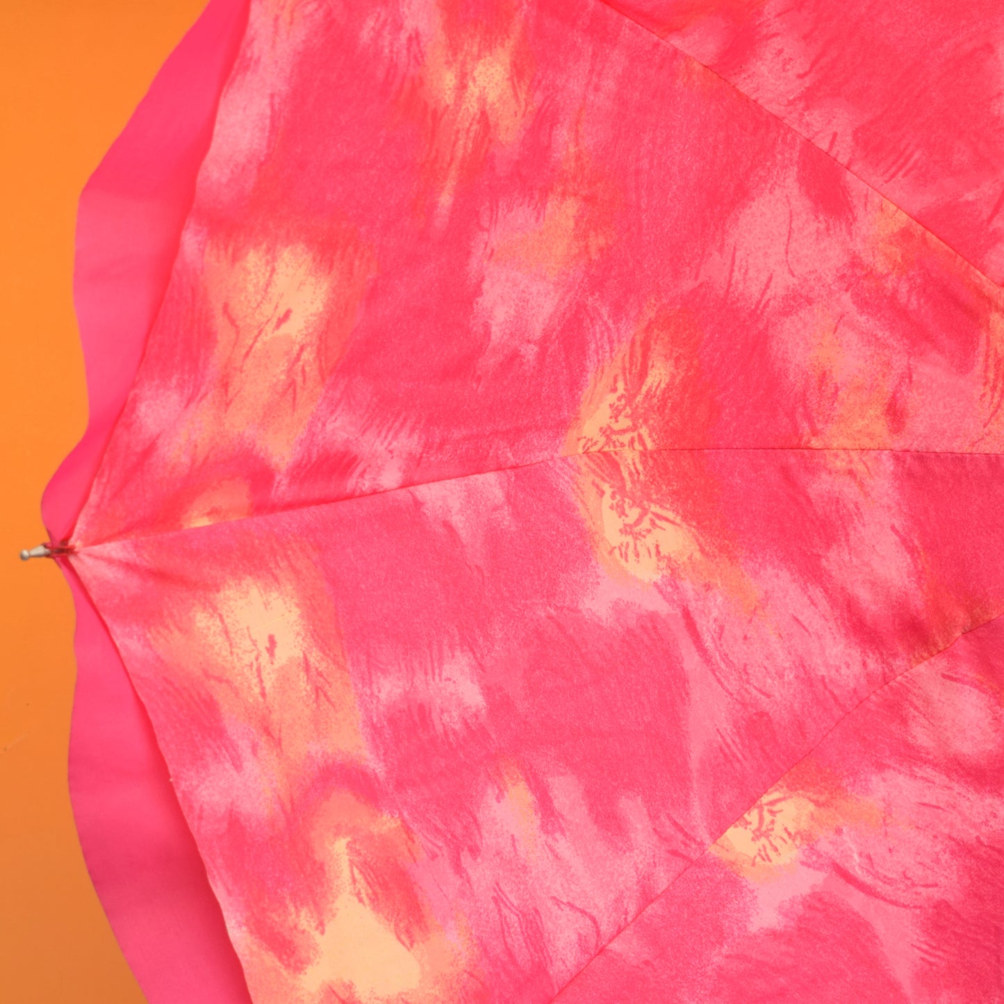 Vintage 1950s Umbrella / Parasol - Lined Flowers