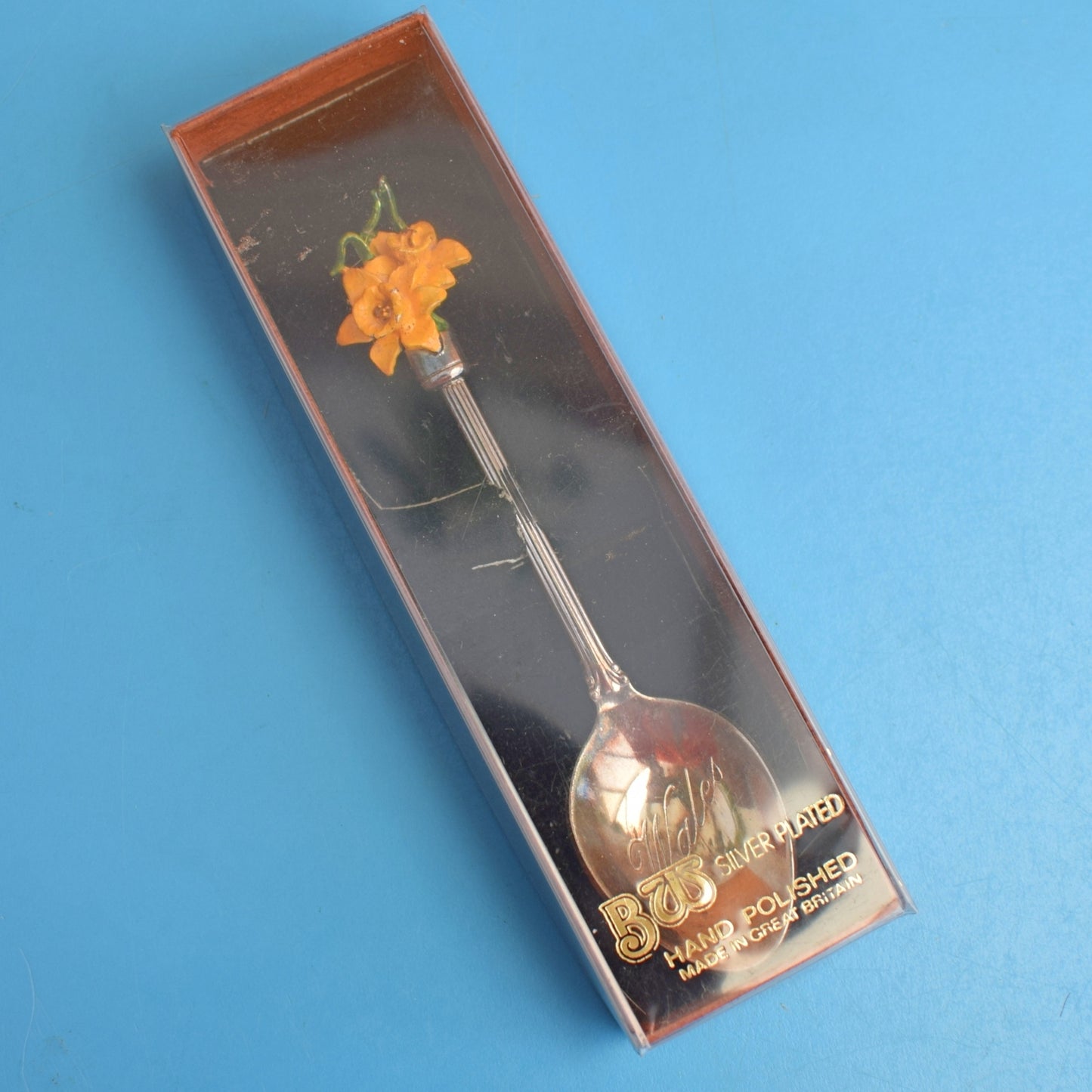 Vintage 1960s Boxed Welsh Daffodil Spoon
