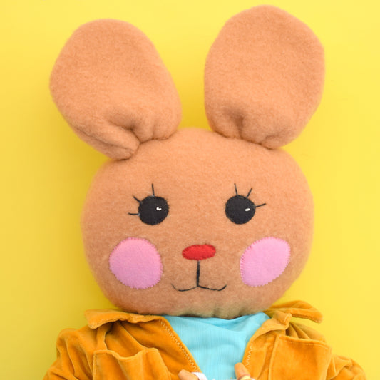 Vintage 1970s Homemade Bunny Rabbit - Dressed by Pineapple Retro