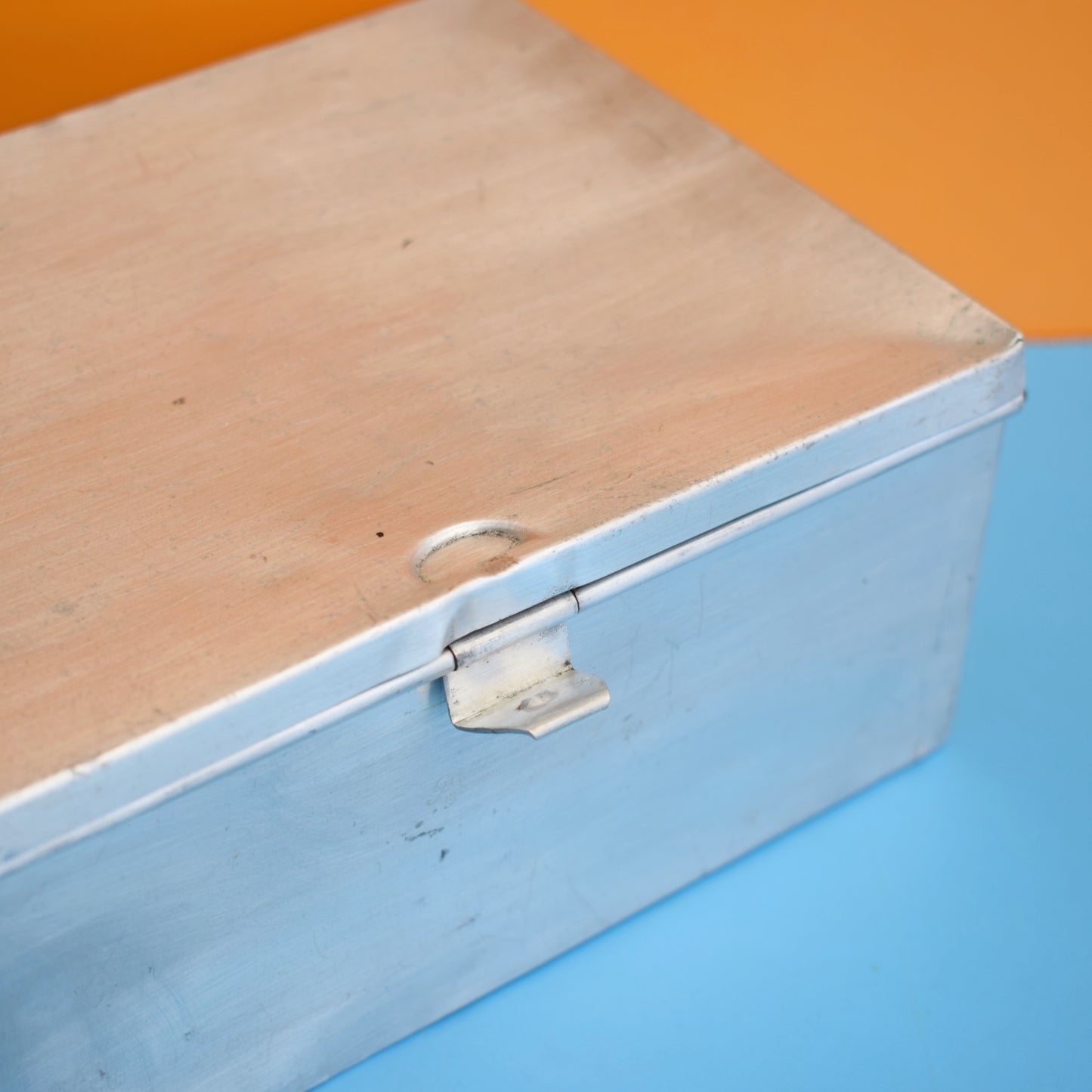 Vintage 1960s Aluminium Lidded Box - Sandwiches? by Vintage