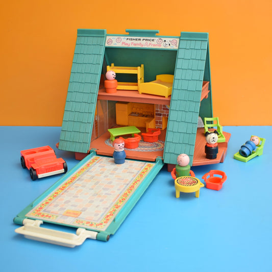 Vintage 1970s Fisher Price A Frame House by Pineapple Retro