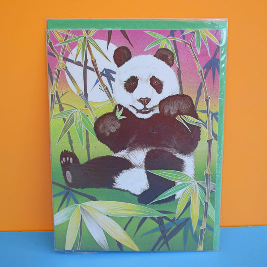 Vintage 1980s Greeting Card - Panda Bear