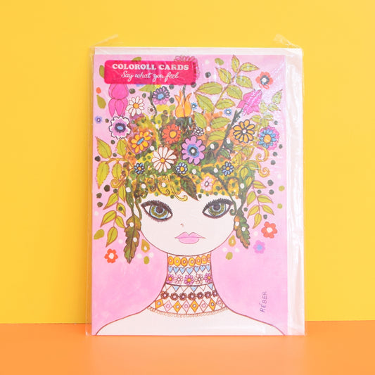 Vintage 1970s Greeting Card - by Liz Reber - Juanita