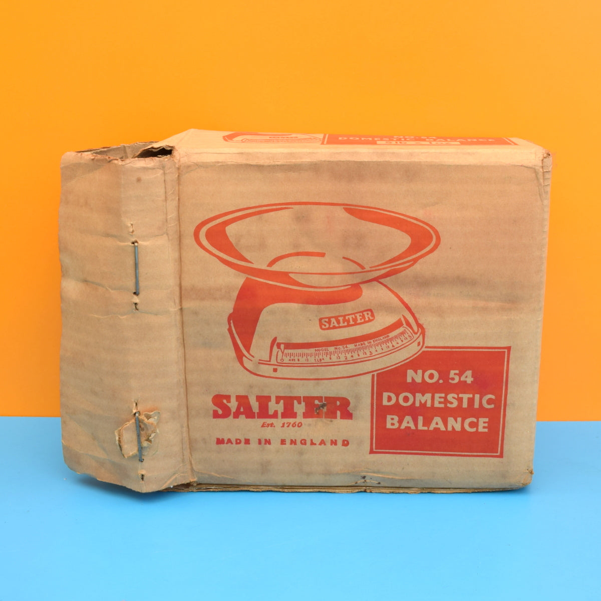 Vintage 1960s Salter Kitchen Scales - White Enamel - Boxed