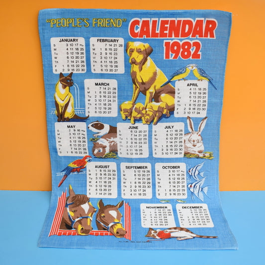 Vintage 1980s Tea Towel - People's Friend Calendar