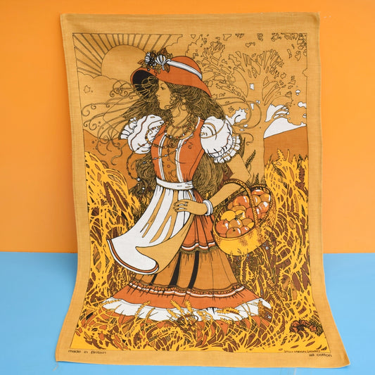 Vintage 1970s Tea Towel - Sally Gregory by Vintage