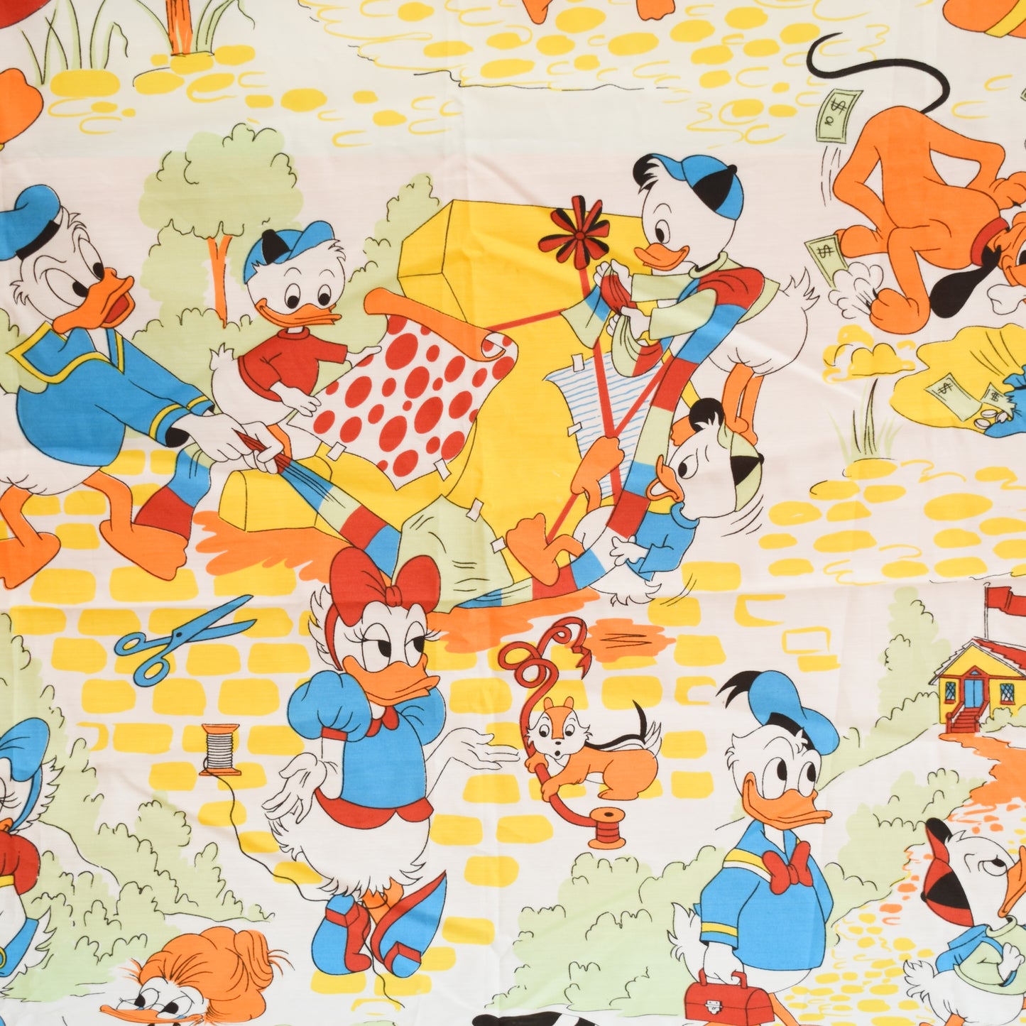 Vintage 1980s Disney Fabric - Donald Duck