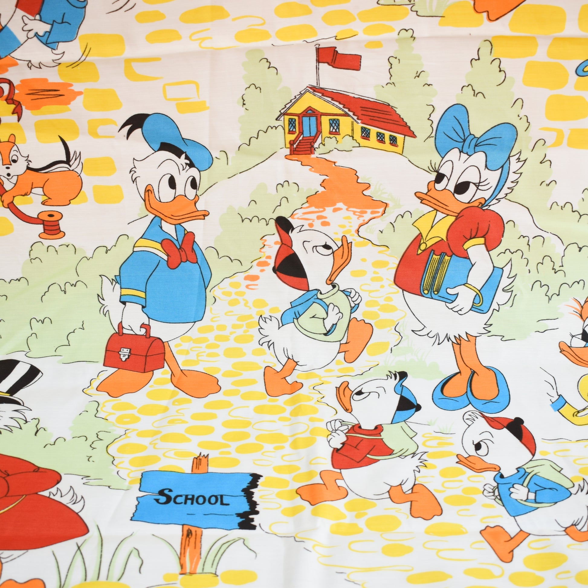 Vintage 1980s Disney Fabric - Donald Duck by Vintage