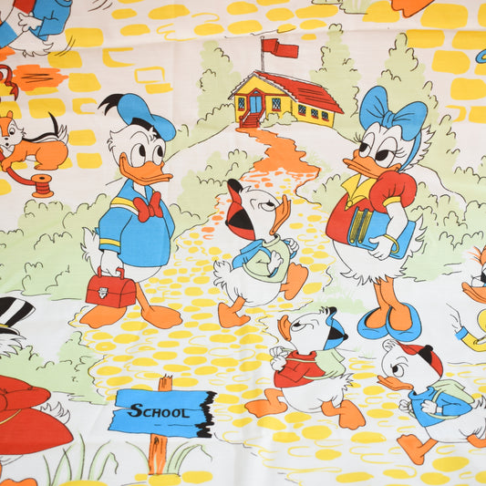 Vintage 1980s Disney Fabric - Donald Duck by Vintage