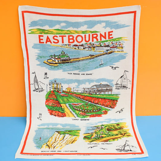 Vintage 1960s Tea Towel - Eastbourne