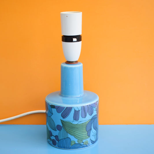 Vintage 1960s Surrey Ceramics Lamp Base - Blue by Vintage