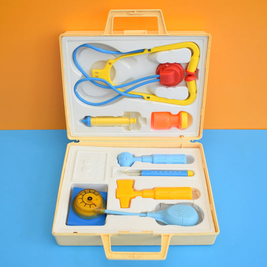 Vintage 1970s Plastic Fisher Price Medical Kit - With Case