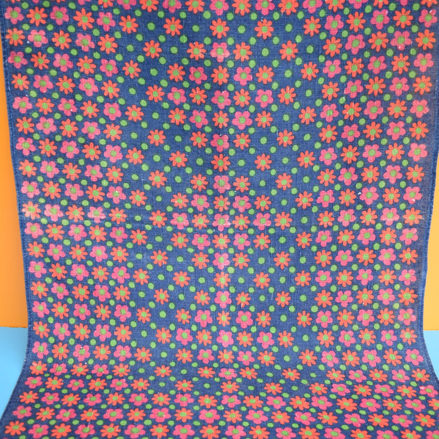 Vintage 1970s Tea Towel - Webbs Flower Power by Vintage