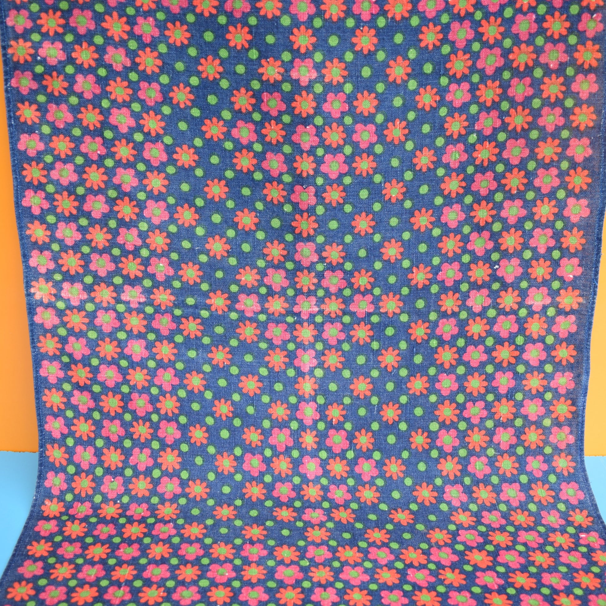 Vintage 1970s Tea Towel - Webbs Flower Power by Vintage