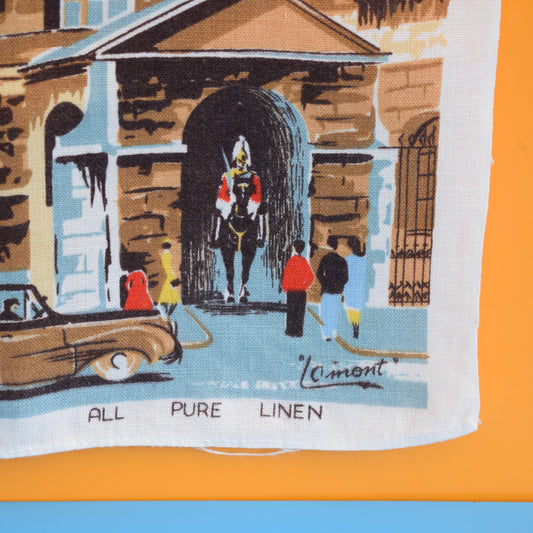 Vintage 1960s Tea Towel - London Horse Guards by Vintage