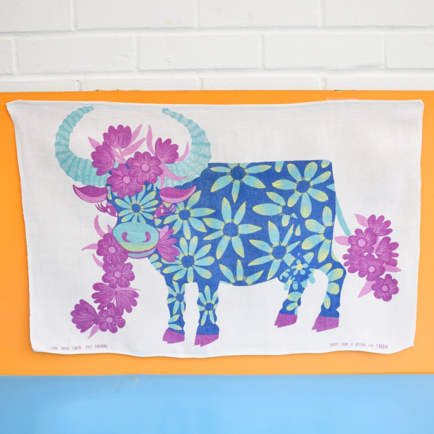 Vintage 1970s Tea Towel - Belinda Lyon - Oxfam