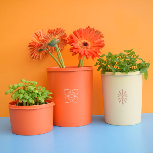 Vintage 1970s Tupperware Planters / Vases