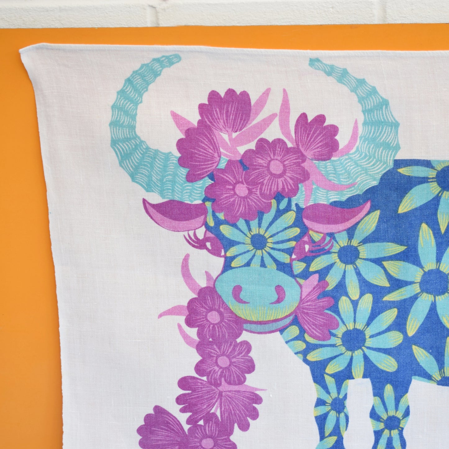 Vintage 1970s Tea Towel - Belinda Lyon - Oxfam