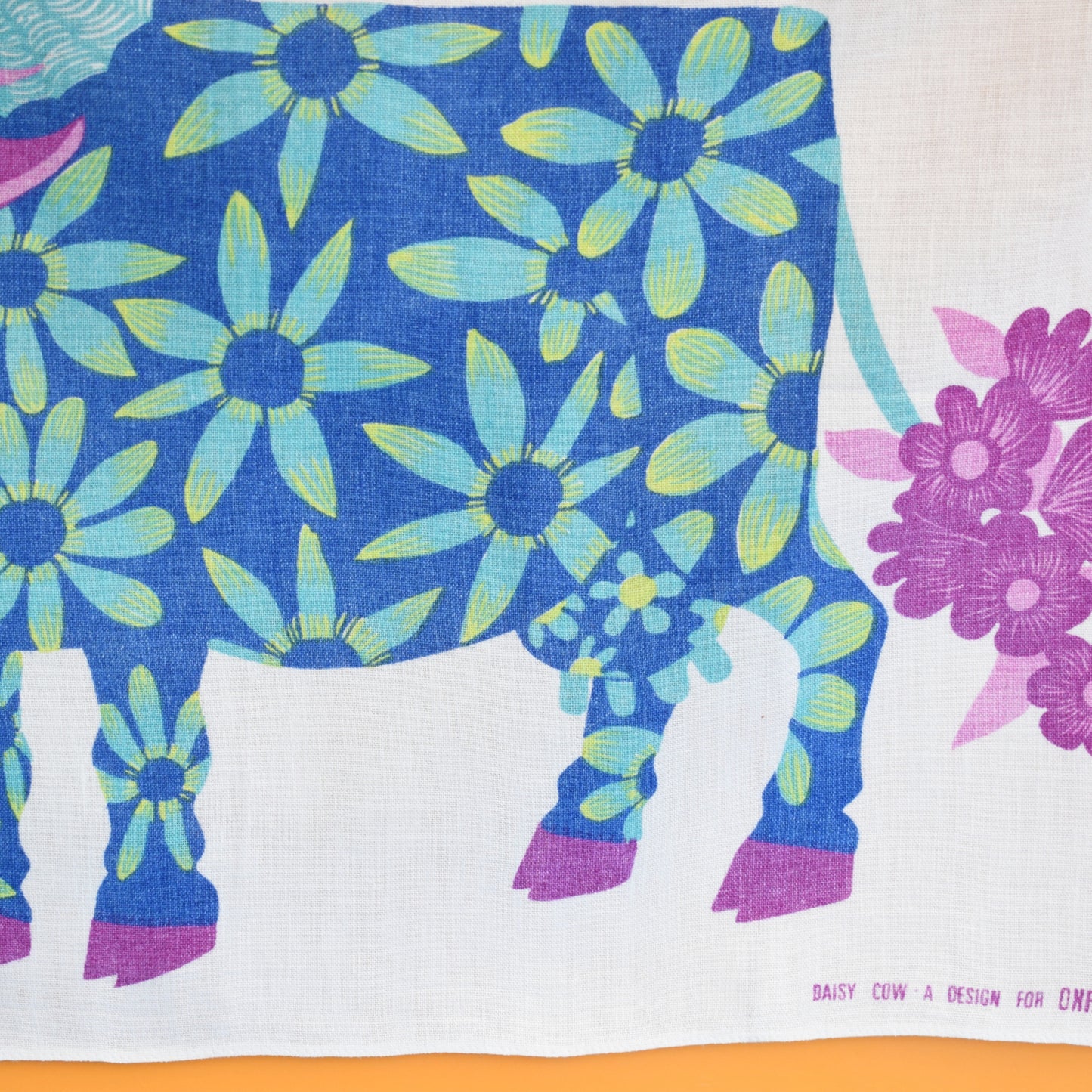 Vintage 1970s Tea Towel - Belinda Lyon - Oxfam