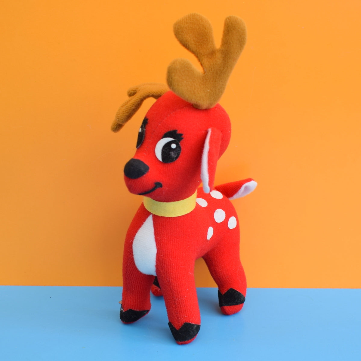 Vintage 1970s Funworld Bambi Toy - Red