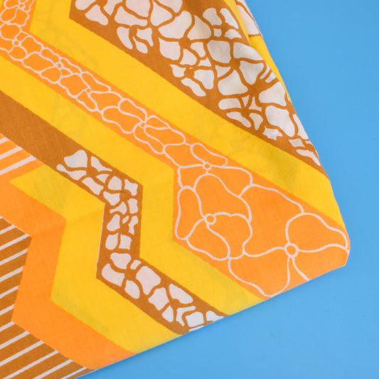 Vintage 1970s Double Duvet Cover - Geo - Orange by Vintage