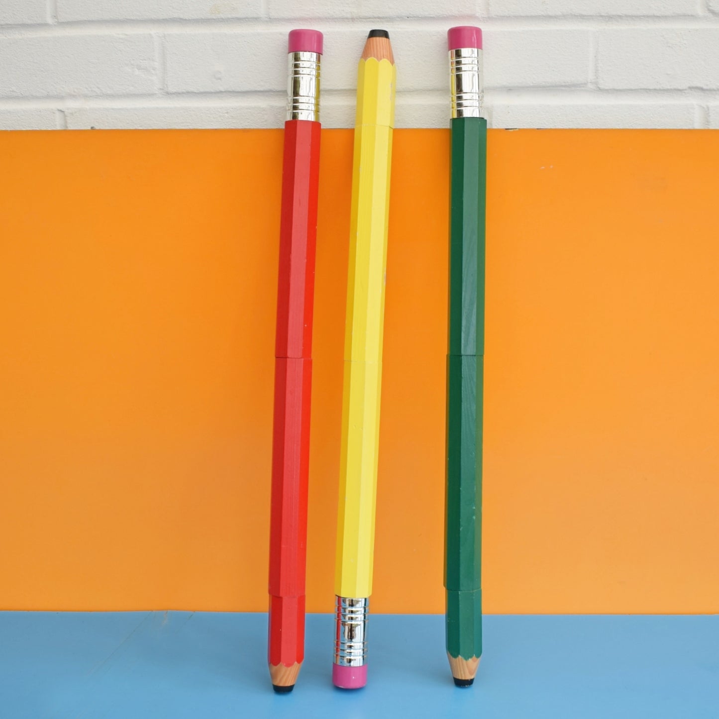 Vintage 1990s Oversized Pencils - Pop Art