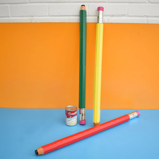 Vintage 1990s Oversized Pencils - Pop Art