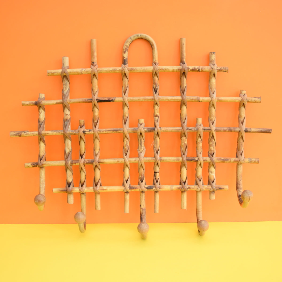 Vintage 1960s Bamboo Atomic Hooks - Very On Trend