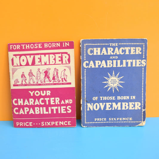 Vintage 1950s 'For Those Born in November' Booklets by Vintage