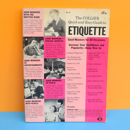 Vintage 1960s Guide To Etiquette Book - American by Vintage