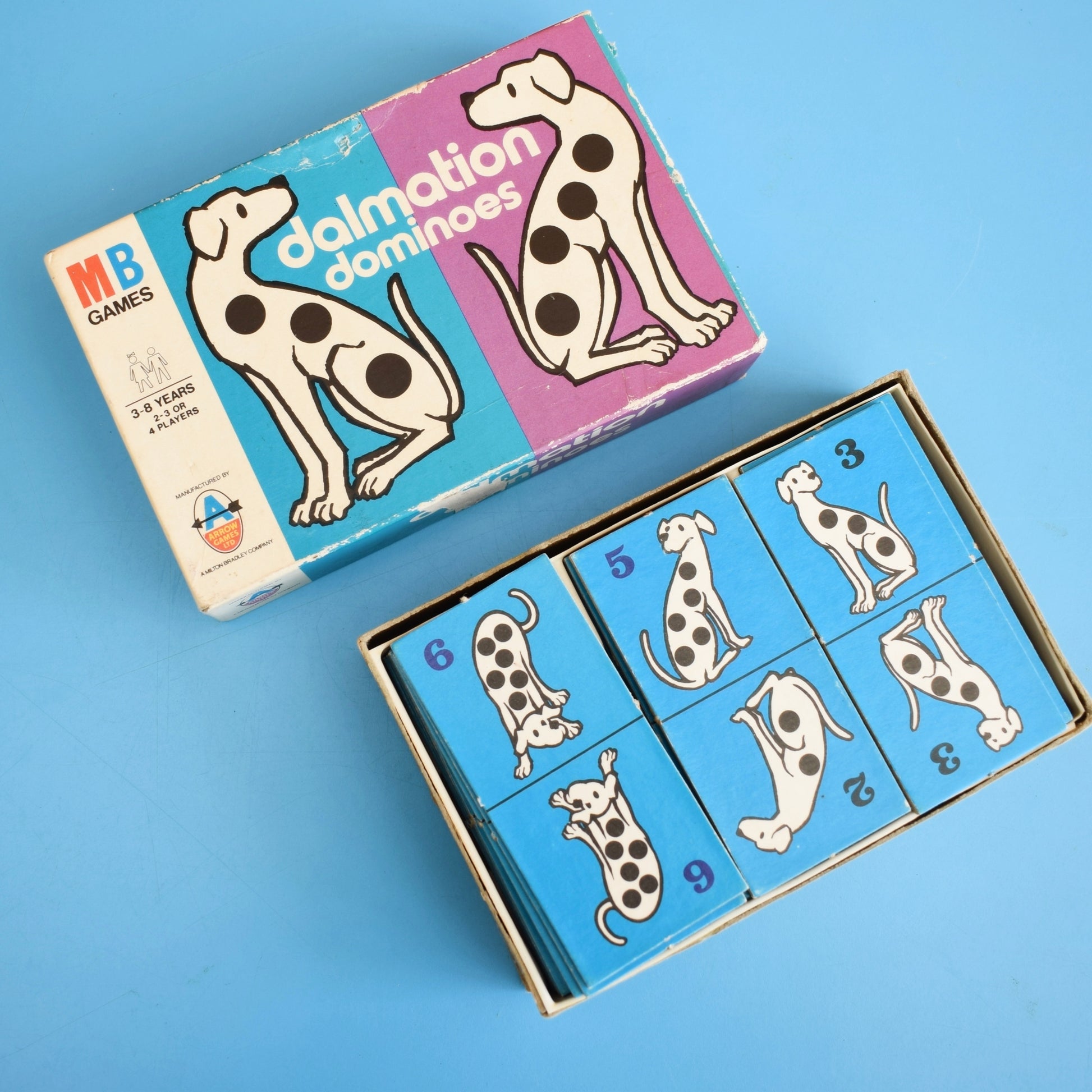 Vintage 1970s Dalmation Dominos by Vintage