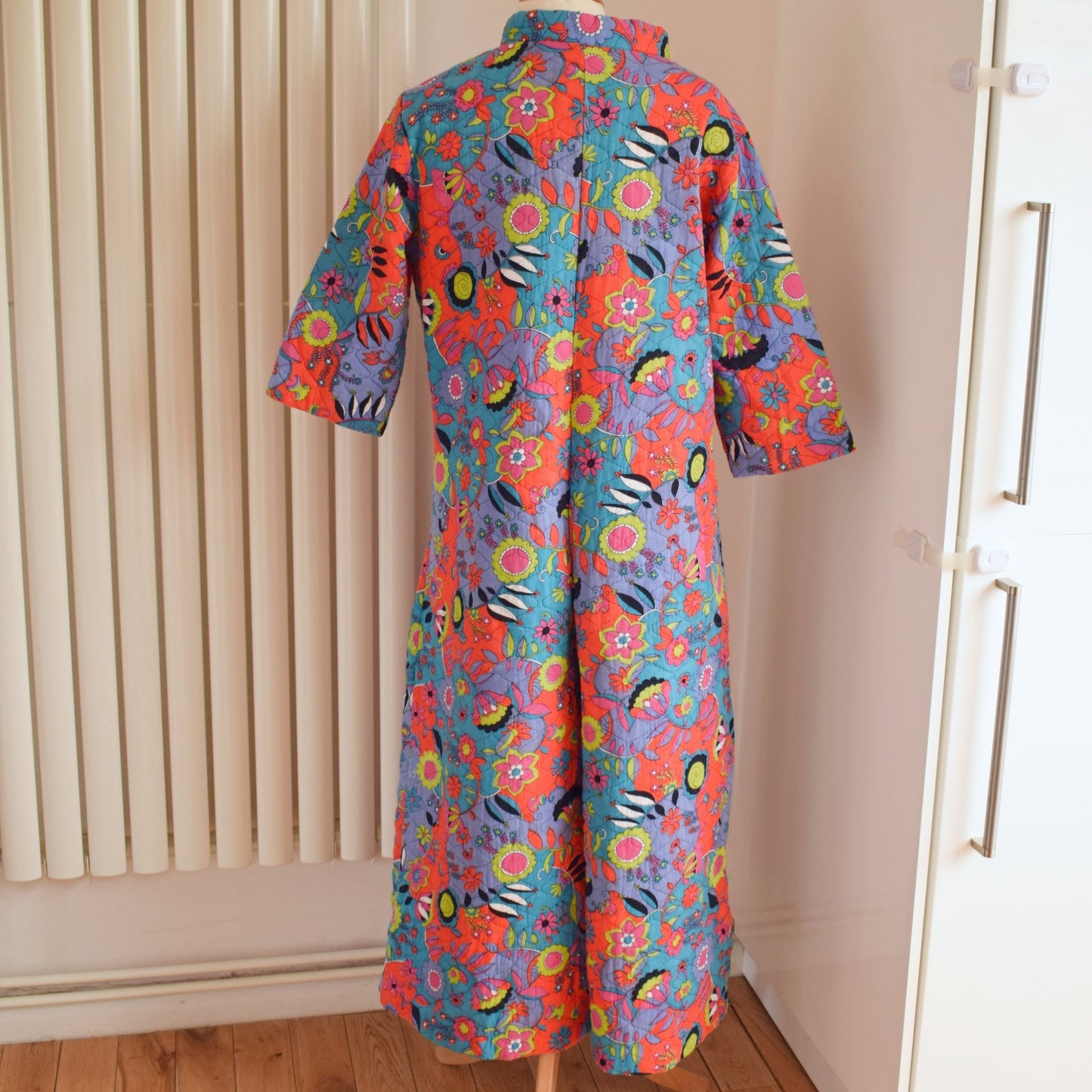 Vintage 1970s Padded Jumpsuit - Psychedelic Print - Uk 14 by Pineapple Retro