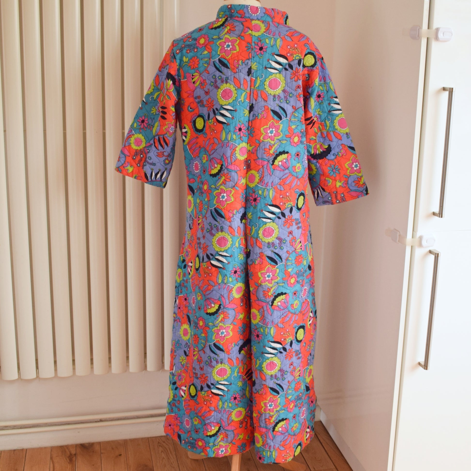 Vintage 1970s Padded Jumpsuit - Psychedelic Print - Uk 14 by Pineapple Retro