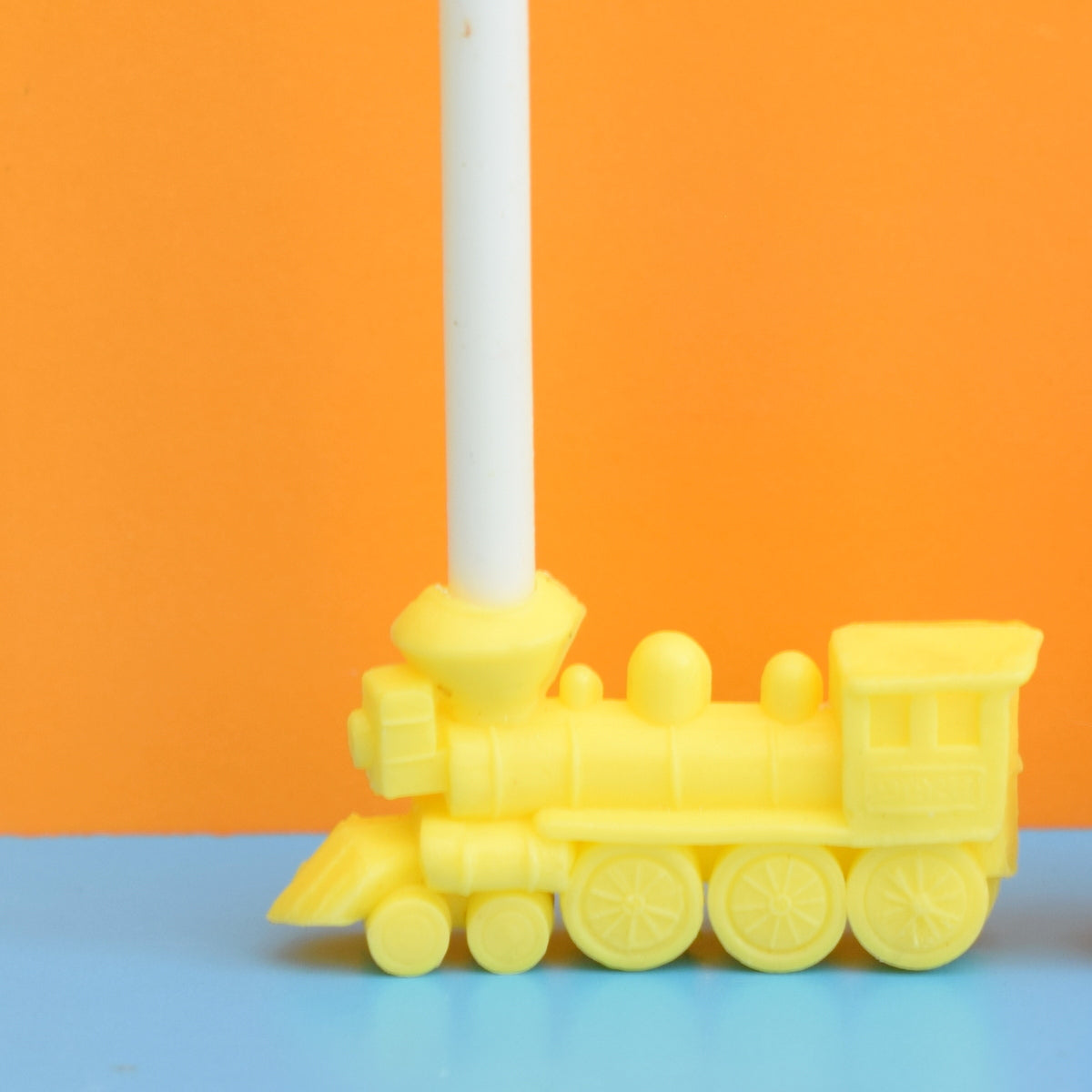 Vintage 1960s Plastic Cake Candle Holders - Gnome / Train