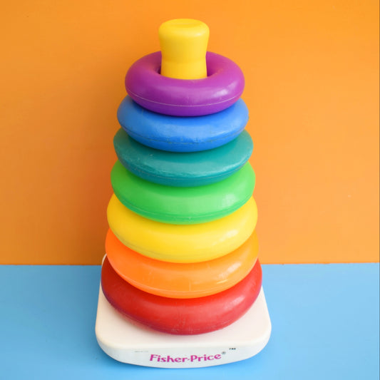 Vintage 1970s Fisher Price Stacking Rings- Rainbow