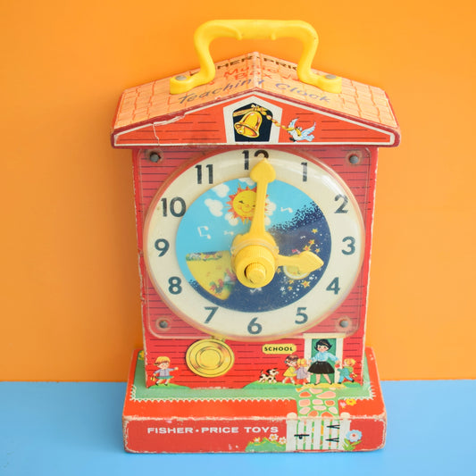 Vintage 1960s Fisher Price Teaching Clock by Pineapple Retro