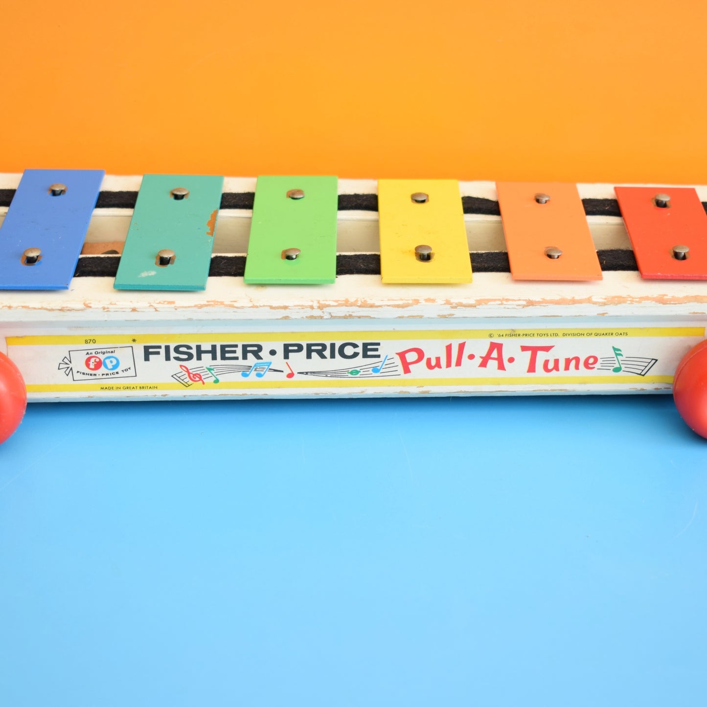 Vintage 1960s Fisher Price Xylophone - Rainbow
